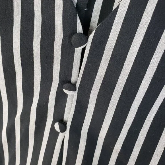 L'Academie The Felix Blouse Striped Bell Cuffs Victorian Modern size S Goth Boho - Picture 12 of 14